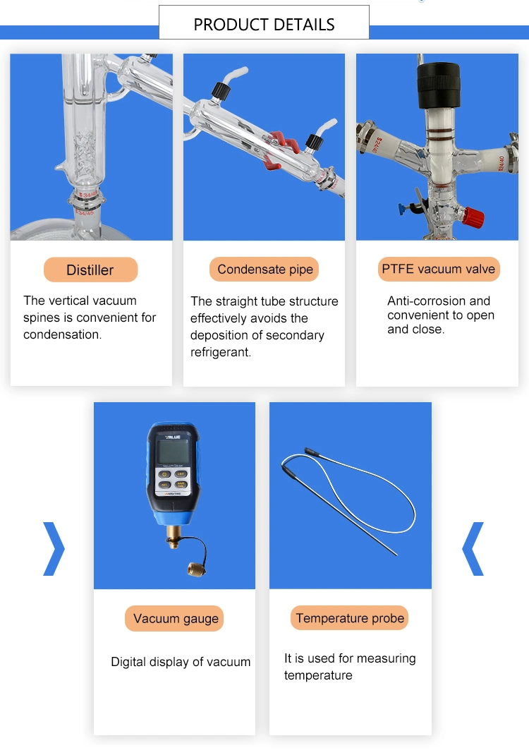 Lab Essential Oil Vacuum Short Path Distillation Distilling Equipment Price